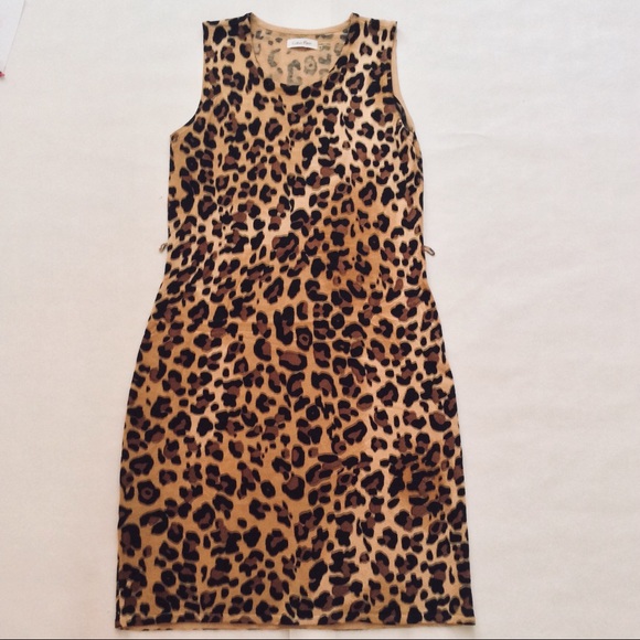 calvin klein leopard dress